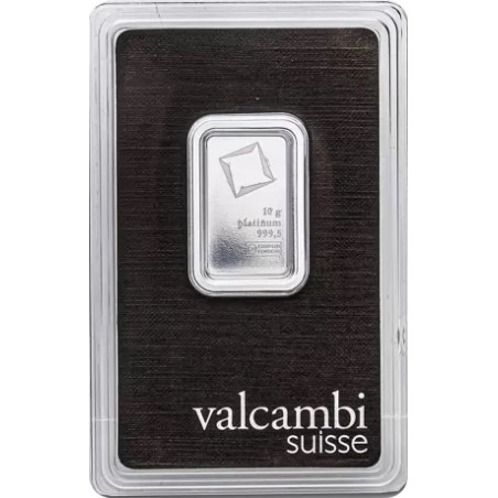 Sztabka platyny 10 gramów VALCAMBI - platyna 10g