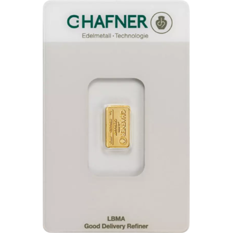 Sztabka złota 1 gram C. HAFNER LBMA Sztabka złota 1 gram C. HAFNER LBMA