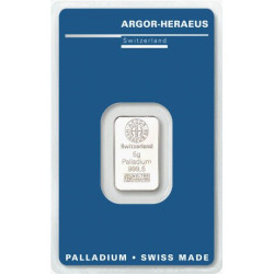 Sztabka palladu 5 gramów ARGOR-HERAEUS LBMA