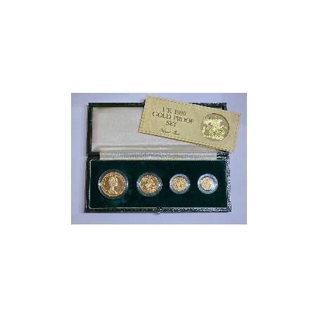 Zestaw złotych Suwerenów 1980 Elżbieta II PROOF