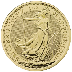Złota moneta 1 uncja Britannia 2025 r Karol III