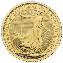 Złota moneta 1/4 uncji Britannia 2025 r Karol III