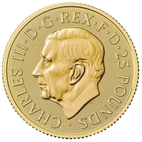 Złota moneta 1/4 uncji Britannia 2025 r Karol III