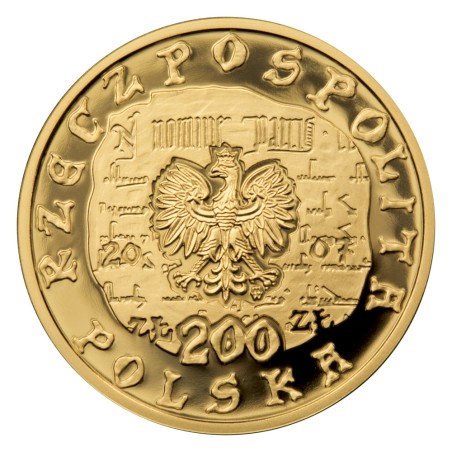 Złota moneta 15,5 g 200 zł 750-lecie lokacji Krakowa Au. 900
