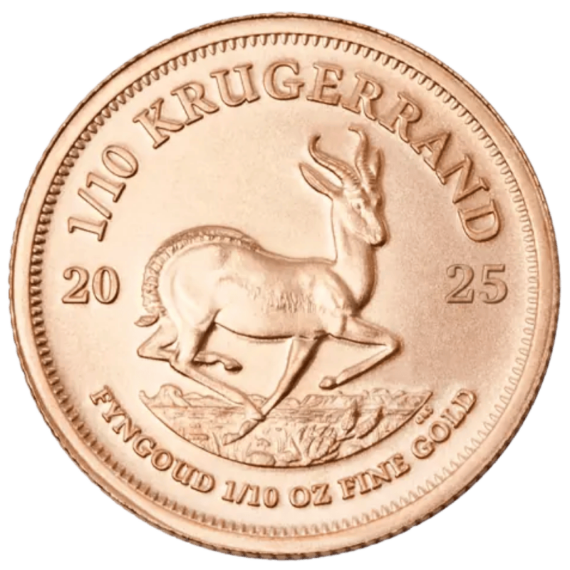 Złota moneta 1/10 uncji Krugerrand 2025 r Złota moneta 1/10 uncji Krugerrand 2025 r