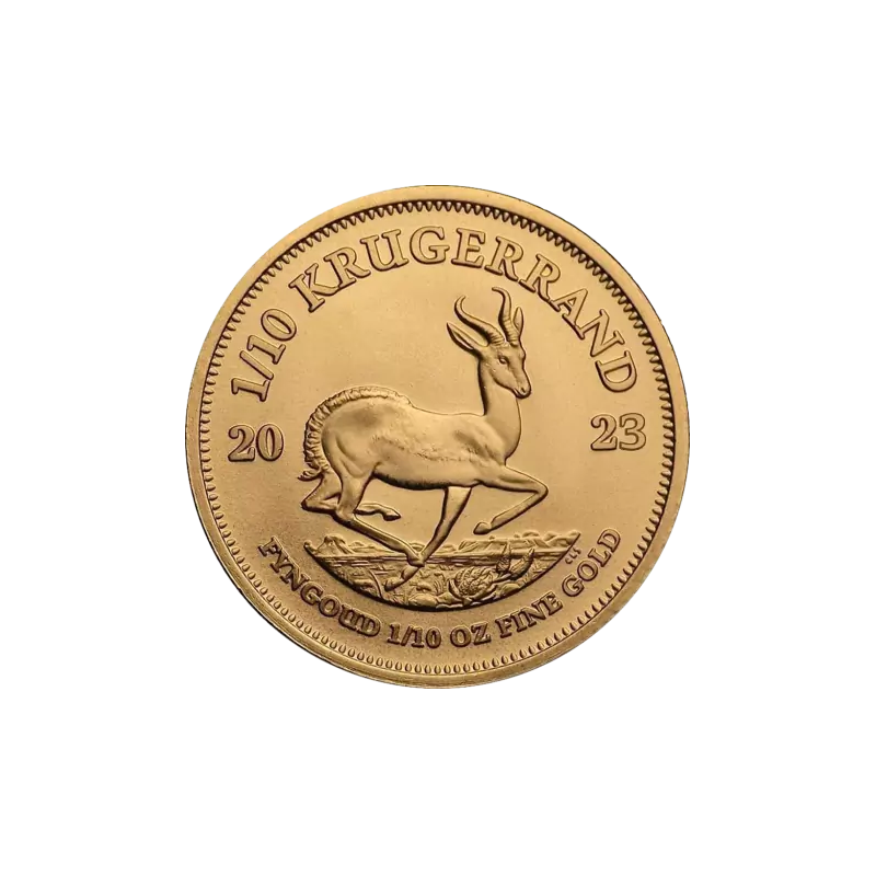 Złota moneta 1/10 uncji Krugerrand różne roczniki Złota moneta 1/10 uncji Krugerrand różne roczniki
