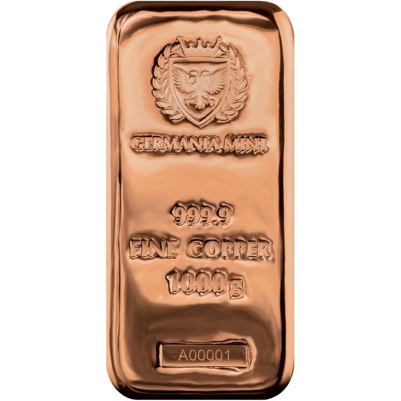 Sztabka miedzi 1 kilogram Germania Mint Sztabka miedzi 1 kilogram Germania Mint