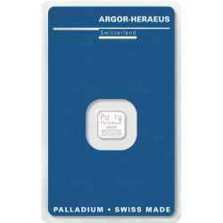 Sztabka palladu 1 gram ARGOR-HERAEUS LBMA