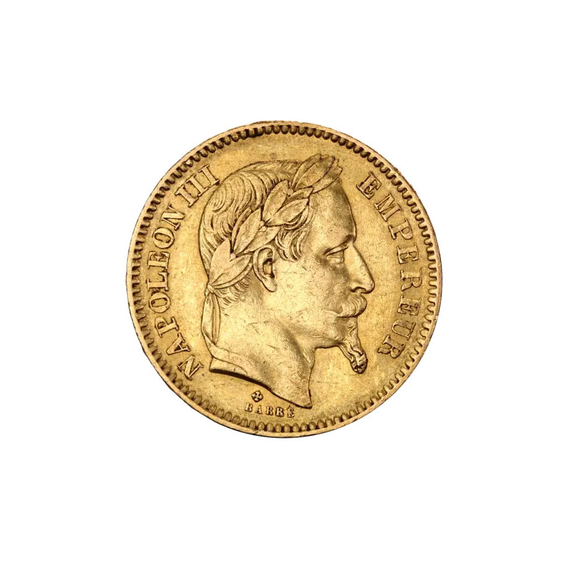 Złota Moneta 20 Franków Francja Napoleon III z wieńcem 1861 - 1870r Złota Moneta 20 Franków Francja Napoleon III z wieńcem 1861 - 1870r