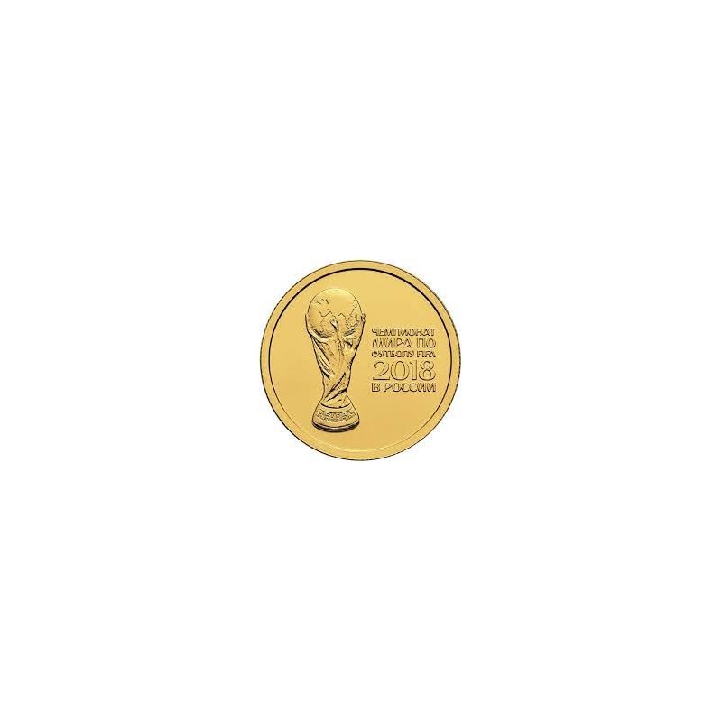 Złota moneta 1/4 uncji 50 rubli Rosja 2018 r Mundial Złota moneta 1/4 uncji 50 rubli Rosja 2018 r Mundial