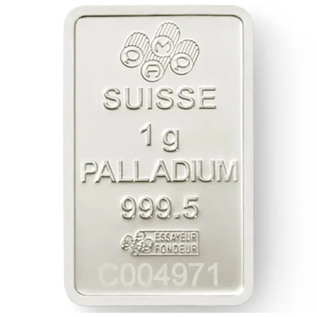 Sztabka palladu 1 gram PAMP LBMA Sztabka palladu 1 gram PAMP LBMA