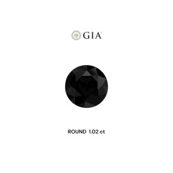 Diament o barwie fantazyjne szlif okrągły, 1.02ct, VVS2, Fancy Black, GIA 3495922730