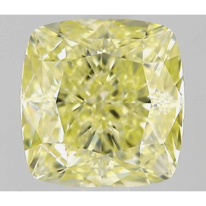 Diament o barwie fantazyjnej szlif poduszkowy modyfikowany, 0.66ct, VVS1, Fancy Yellow, GIA 7538567801 Diament o barwie fantazyjnej szlif poduszkowy modyfikowany, 0.66ct, VVS1, Fancy Yellow, GIA 7538567801