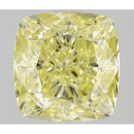 Diament o barwie fantazyjnej szlif poduszkowy modyfikowany, 0.66ct, VVS1, Fancy Yellow, GIA 7538567801