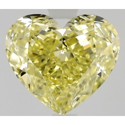 Diament o barwie fantazyjnej serce, 1ct, VVS1, Fancy Intense Yellow, GIA 5523995485