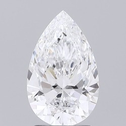 Diament laboratoryjny bezbarwny szlif gruszkowy, 2.1ct, IF, D, IGI LG743538379