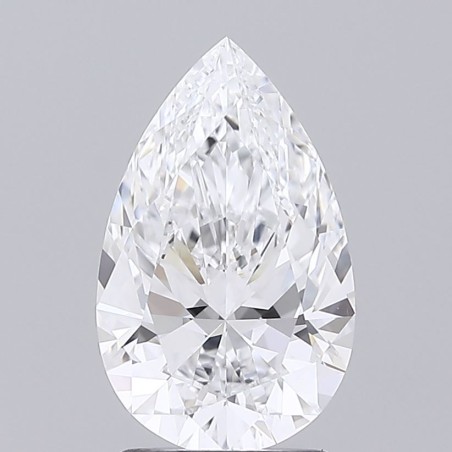 Diament laboratoryjny bezbarwny szlif gruszkowy, 2.1ct, IF, D, IGI LG743538379