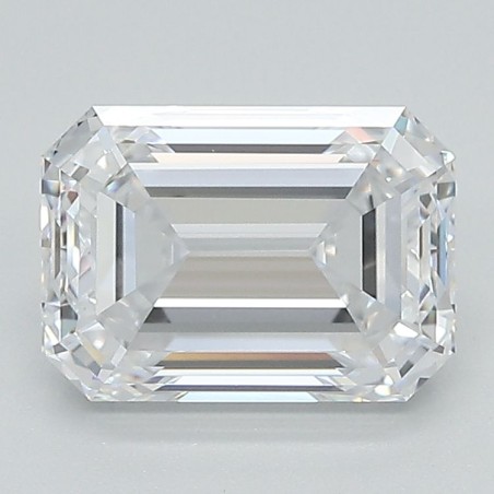 Diament laboratoryjny bezbarwny szlif szmaragdowy, 2.45ct, VVS2, D, GIA 2504214883