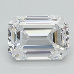 Diament laboratoryjny bezbarwny szlif szmaragdowy, 2.06ct, VVS2, D, GIA 1505214984