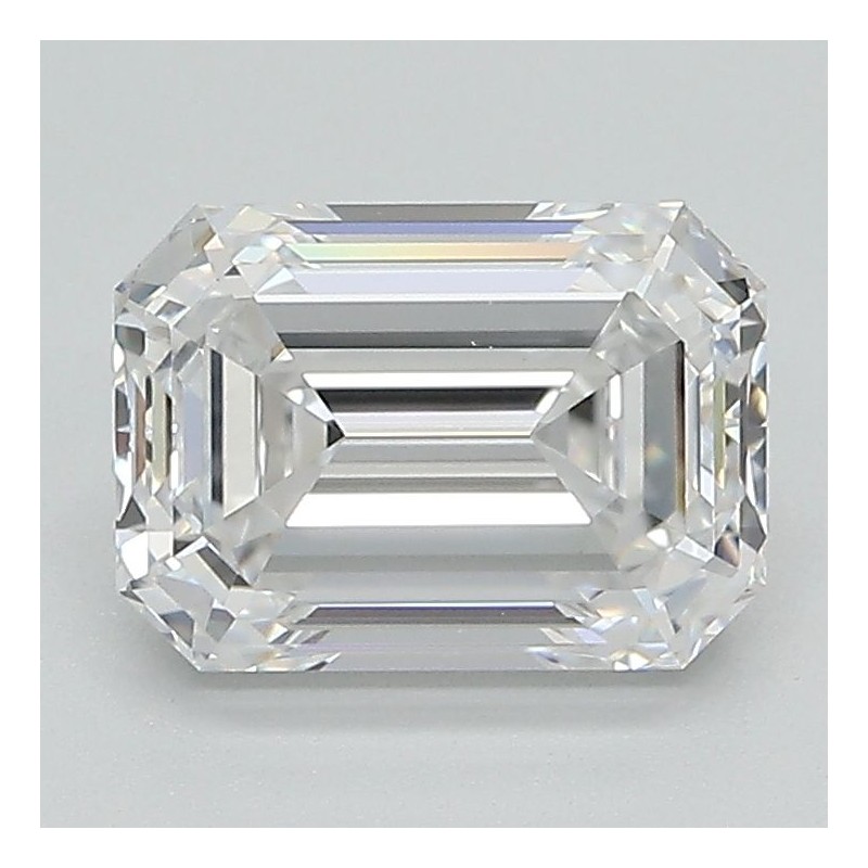 Diament laboratoryjny bezbarwny szlif szmaragdowy, 2.04ct, VVS2, D, GIA 6505195005