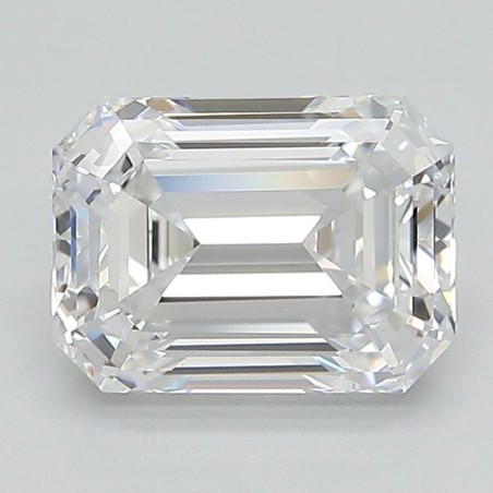 Diament laboratoryjny bezbarwny szlif szmaragdowy, 2.08ct, VVS2, D, GIA 6501195135
