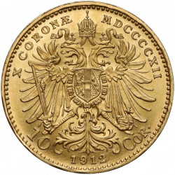 Złota moneta 10 Koron Austria nowe bicie
