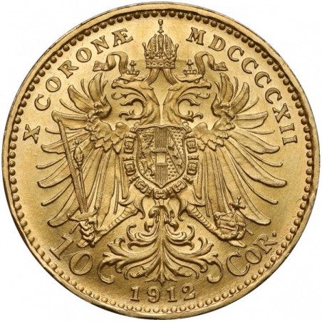 Złota moneta 10 Koron Austria nowe bicie