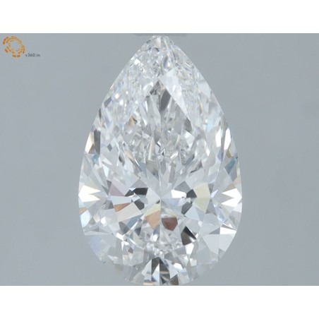 Diament laboratoryjny bezbarwny szlif gruszkowy, 1.57ct, VVS2, E, IGI LG667439203