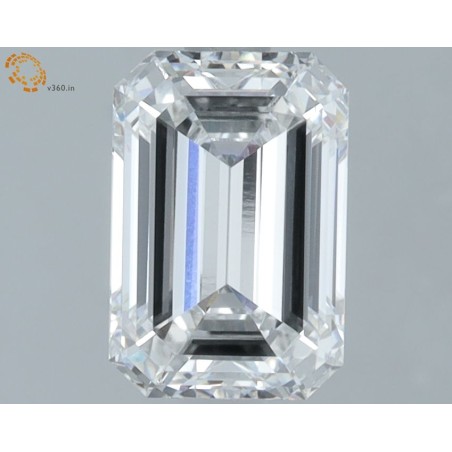 Diament laboratoryjny bezbarwny szlif szmaragdowy, 1.68ct, VVS2, E, IGI LG695505696