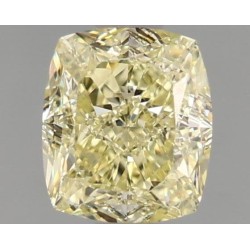 Diament o barwie fantazyjnej szlif poduszkowy brylantowy, 1.01ct, VS2, Fancy Light Yellow, GIA 7493385746