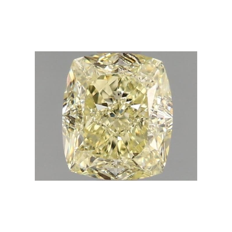 Diament o barwie fantazyjnej szlif poduszkowy brylantowy, 1.01ct, VS2, Fancy Light Yellow, GIA 7493385746