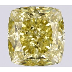 Diament o barwie fantazyjnej szlif poduszkowy modyfikowany, 1.11ct, VS2, Fancy Deep Yellow, GIA 6525631214