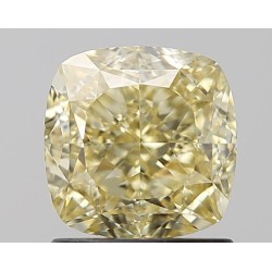 Diament o barwie fantazyjnej szlif poduszkowy modyfikowany, 1.6ct, VVS2, Fancy Yellow, GIA 7518109003