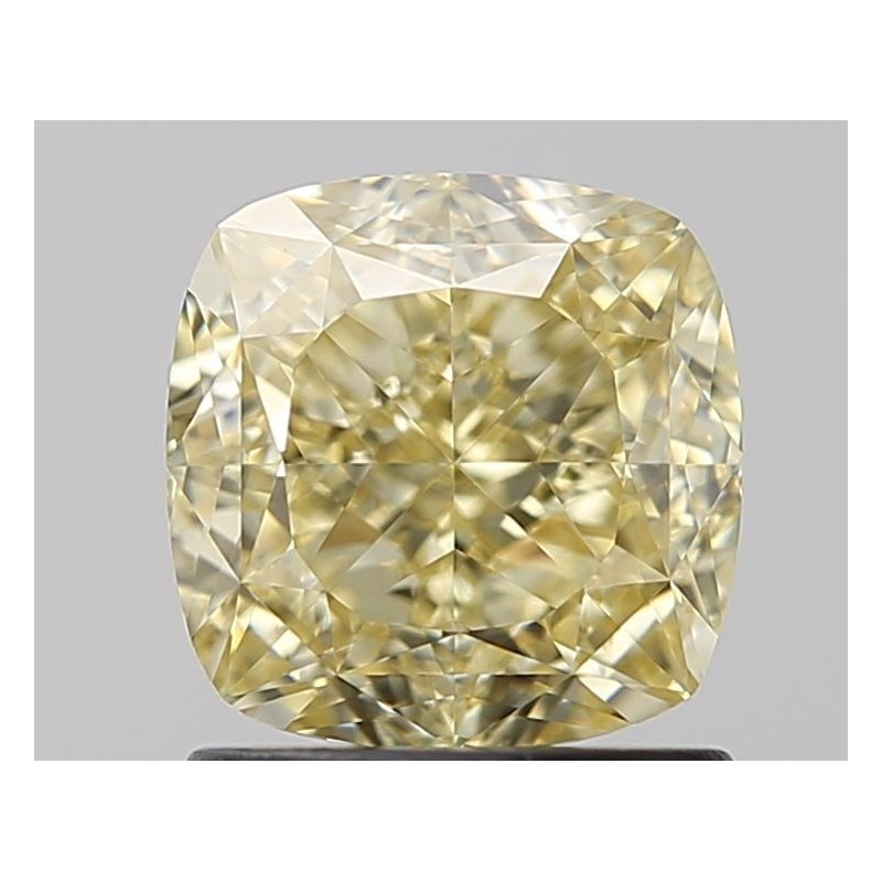 Diament o barwie fantazyjnej szlif poduszkowy modyfikowany, 1.6ct, VVS2, Fancy Yellow, GIA 7518109003
