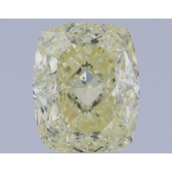 Diament o barwie fantazyjnej szlif poduszkowy brylantowy, 1.7ct, VS2, Fancy Light Yellow, GIA 7235100021