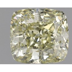 Diament o barwie fantazyjnej szlif poduszkowy brylantowy, 1.53ct, SI2, Fancy Brownish Greenish Yellow, GIA 2176584677