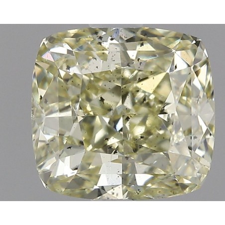 Diament o barwie fantazyjnej szlif poduszkowy brylantowy, 1.53ct, SI2, Fancy Brownish Greenish Yellow, GIA 2176584677