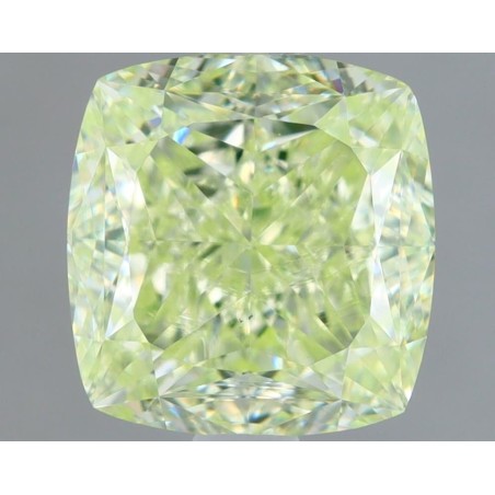 Diament o barwie fantazyjnej szlif poduszkowy brylantowy, 1.53ct, VS1, Fancy Light Yellow Green, GIA 6481021790