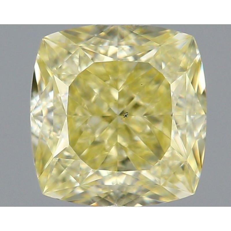 Diament o barwie fantazyjnej szlif poduszkowy brylantowy, 1.01ct, VS2, Fancy Yellow, GIA 1465309485 Diament o barwie fantazyjnej szlif poduszkowy brylantowy, 1.01ct, VS2, Fancy Yellow, GIA 1465309485