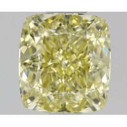 Diament o barwie fantazyjnej szlif poduszkowy brylantowy, 0.68ct, VVS2, Fancy Intense Yellow, GIA 6532195577