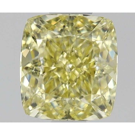 Diament o barwie fantazyjnej szlif poduszkowy brylantowy, 0.68ct, VVS2, Fancy Intense Yellow, GIA 6532195577