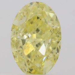 Diament o barwie fantazyjnej szlif owalny, 0.45ct, SI1, Fancy Intense  Yellow, GIA 6412806201