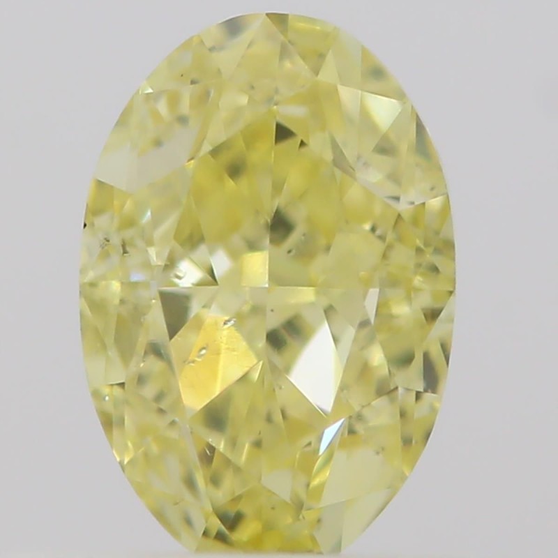 Diament o barwie fantazyjnej szlif owalny, 0.45ct, SI1, Fancy Intense  Yellow, GIA 6412806201