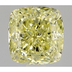 Diament o barwie fantazyjnej szlif poduszkowy modyfikowany, 0.72ct, SI1, Fancy Yellow, GIA 6535351429