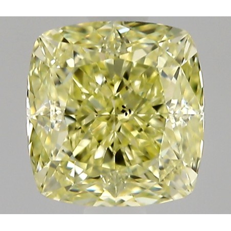 Diament o barwie fantazyjnej szlif poduszkowy modyfikowany, 0.72ct, SI1, Fancy Yellow, GIA 6535351429