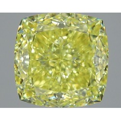 Diament o barwie fantazyjnej szlif poduszkowy brylantowy, 1.83ct, VS1, Fancy Intense Yellow, GIA 2231547330