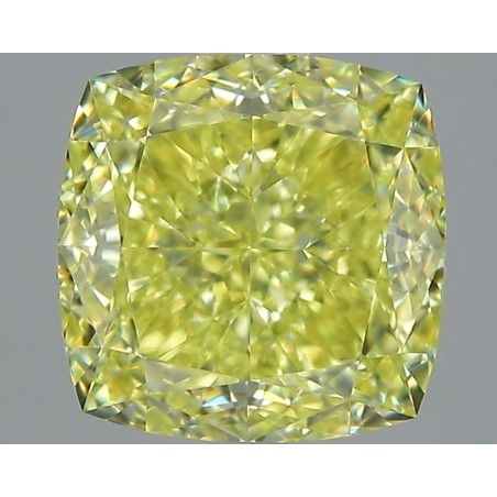 Diament o barwie fantazyjnej szlif poduszkowy brylantowy, 1.83ct, VS1, Fancy Intense Yellow, GIA 2231547330