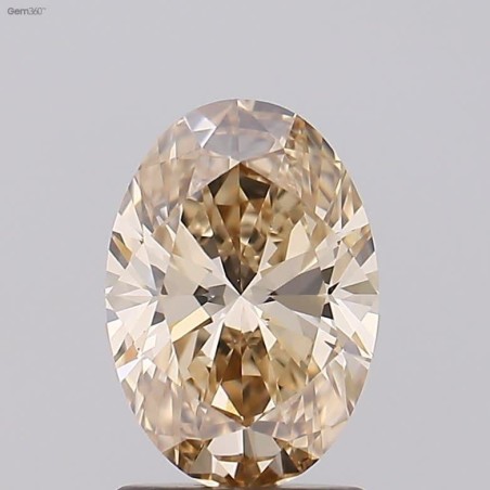 Diament o barwie fantazyjnej szlif owalny, 1.51ct, VS1, Fancy Brownish Yellowish Orange, GIA 7421473379