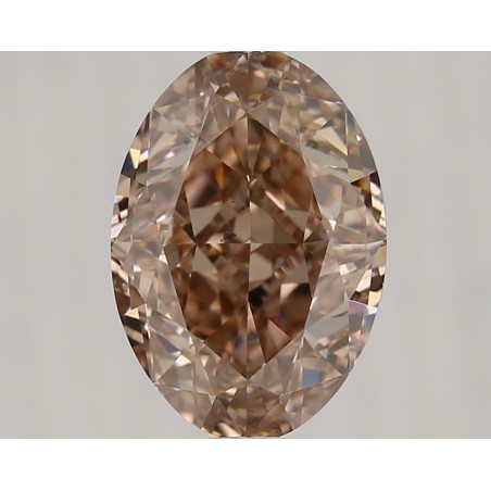 Diament o barwie fantazyjnej szlif owalny, 1.72ct, SI1, Fancy Orange Brown, GIA 1527258580