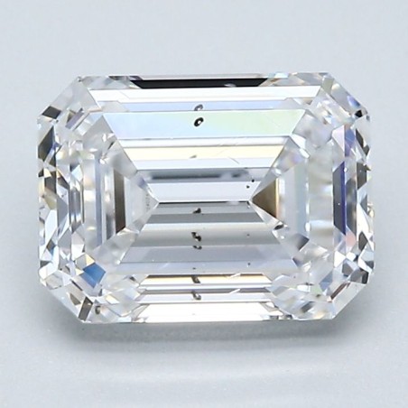 Diament szlif szmaragdowy, 1.9ct, SI1, D, GIA 6432402419